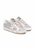 Sneakers per bambina Golden Goose Kids argento con glitter - Rubino Kids