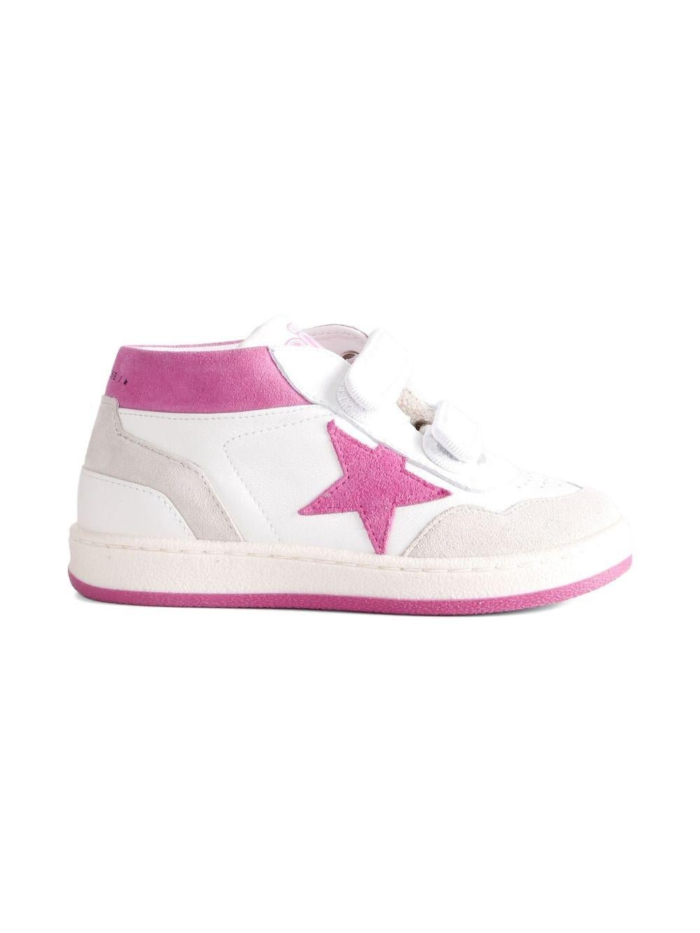 Sneakers per bambina Golden Goose Kids bianco con cinturino decorato con stella - Rubino Kids