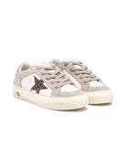 Sneakers per bambina Golden Goose Kids Double Quarter And Toe bianco con applicazione stella - Rubino Kids