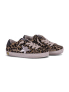 Sneakers per bambina Golden Goose Kids Super - star Classic With List marrone leopardate - Rubino Kids