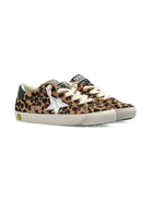 Sneakers per bambina Golden Goose Kids Super - star Classic With List marrone leopardate - Rubino Kids
