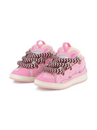 Sneakers per bambina Lanvin Enfant rosa con lacci oversize a zigzag - Rubino Kids