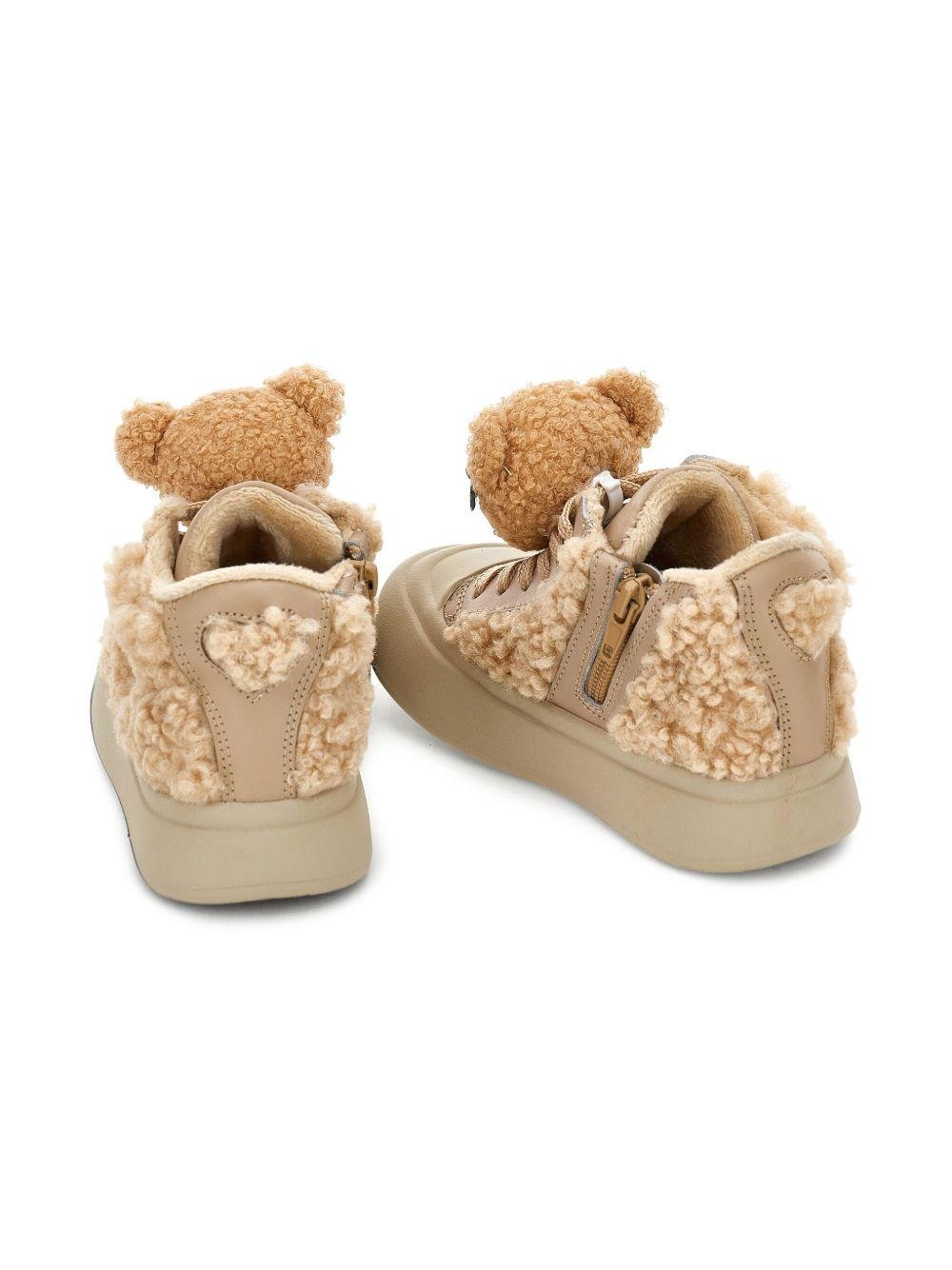 Sneakers per bambina Monnalisa beige in shearling - Rubino Kids