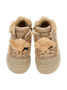 Sneakers per bambina Monnalisa beige in shearling - Rubino Kids