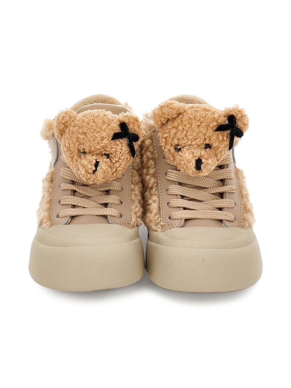 Sneakers per bambina Monnalisa beige in shearling - Rubino Kids