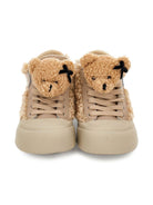 Sneakers per bambina Monnalisa beige in shearling - Rubino Kids