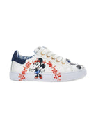 Sneakers per bambina Monnalisa bianco con fantasia Mickey Mouse - Rubino Kids
