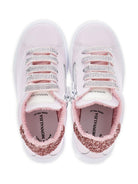 Sneakers per bambina Monnalisa rosa con glitter - Rubino Kids