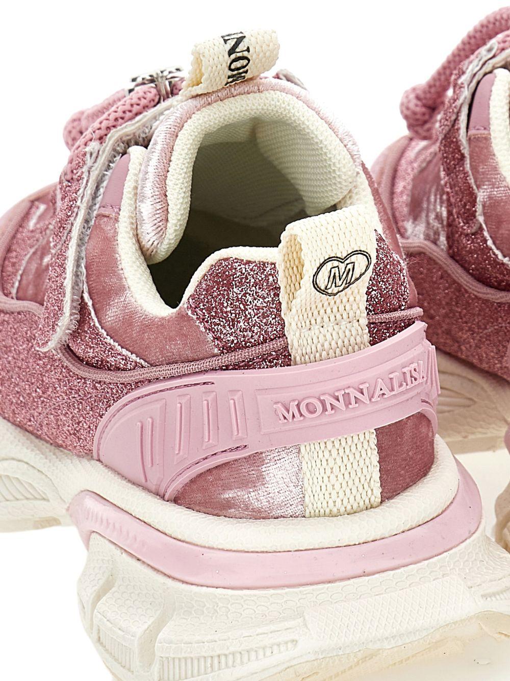 Monnalisa Pink Glitter Sneakers for Girls | MONNALISA Sale Price
