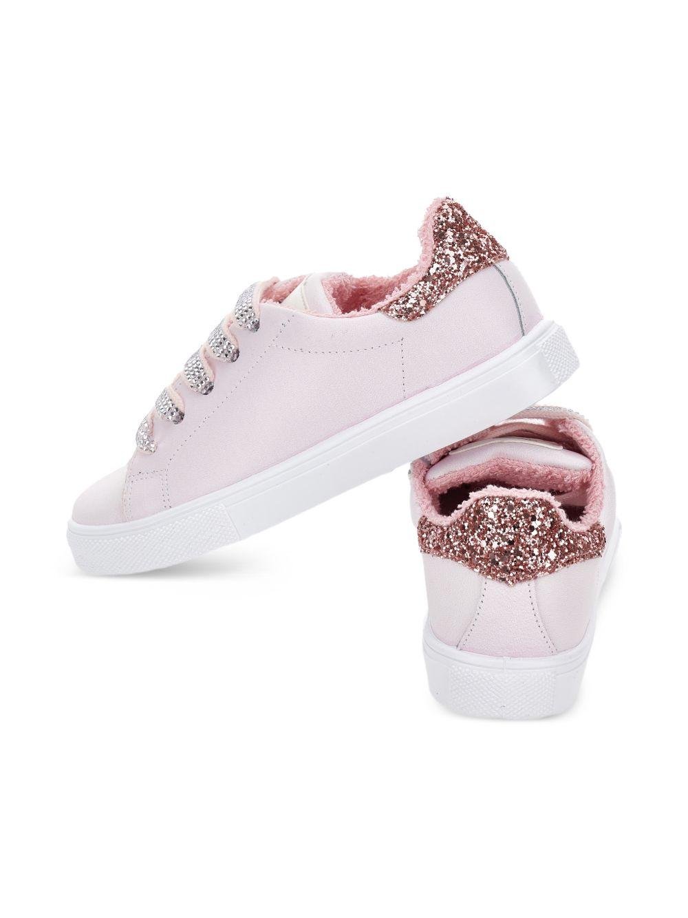 Sneakers per bambina Monnalisa rosa con glitter - Rubino Kids