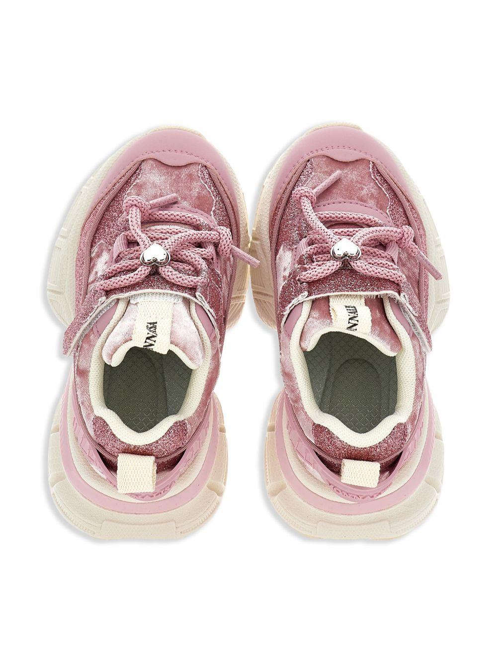 Sneakers per bambina Monnalisa rosa con glitter - Rubino Kids