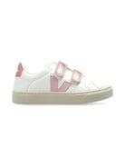 Sneakers per bambina Veja Kids bianche con chiusura frontale a strappo - Rubino Kids