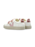 Sneakers per bambina Veja Kids bianche con chiusura frontale a strappo - Rubino Kids