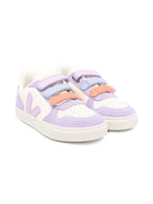 Sneakers per bambina VEJA Kids bianco con dettaglio logo V - Rubino Kids