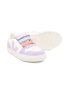 Sneakers per bambina VEJA Kids bianco con dettaglio logo V - Rubino Kids