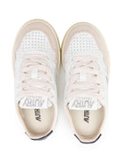 Sneakers per bambini AuTRY Kids beige con inserti blu - Rubino Kids