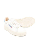 Sneakers per bambini Autry Kids bianco in pelle Dallas - Rubino Kids
