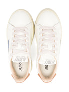 Sneakers per bambini Autry Kids bianco in pelle Dallas - Rubino Kids