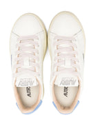 Sneakers per bambini Autry Kids bianco in pelle Dallas - Rubino Kids