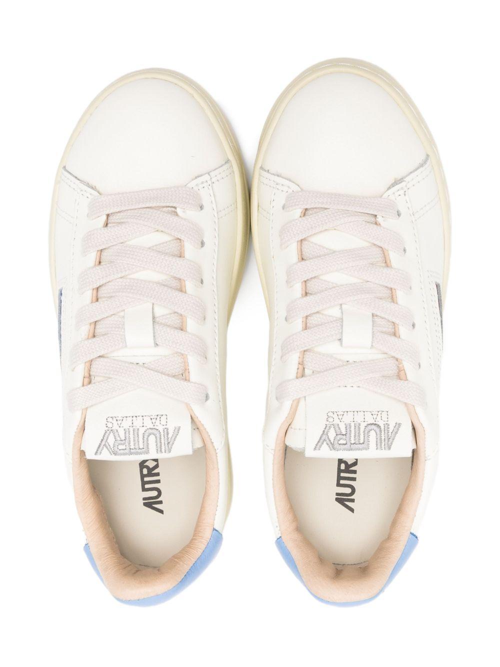 Sneakers per bambini Autry Kids bianco in pelle Dallas - Rubino Kids