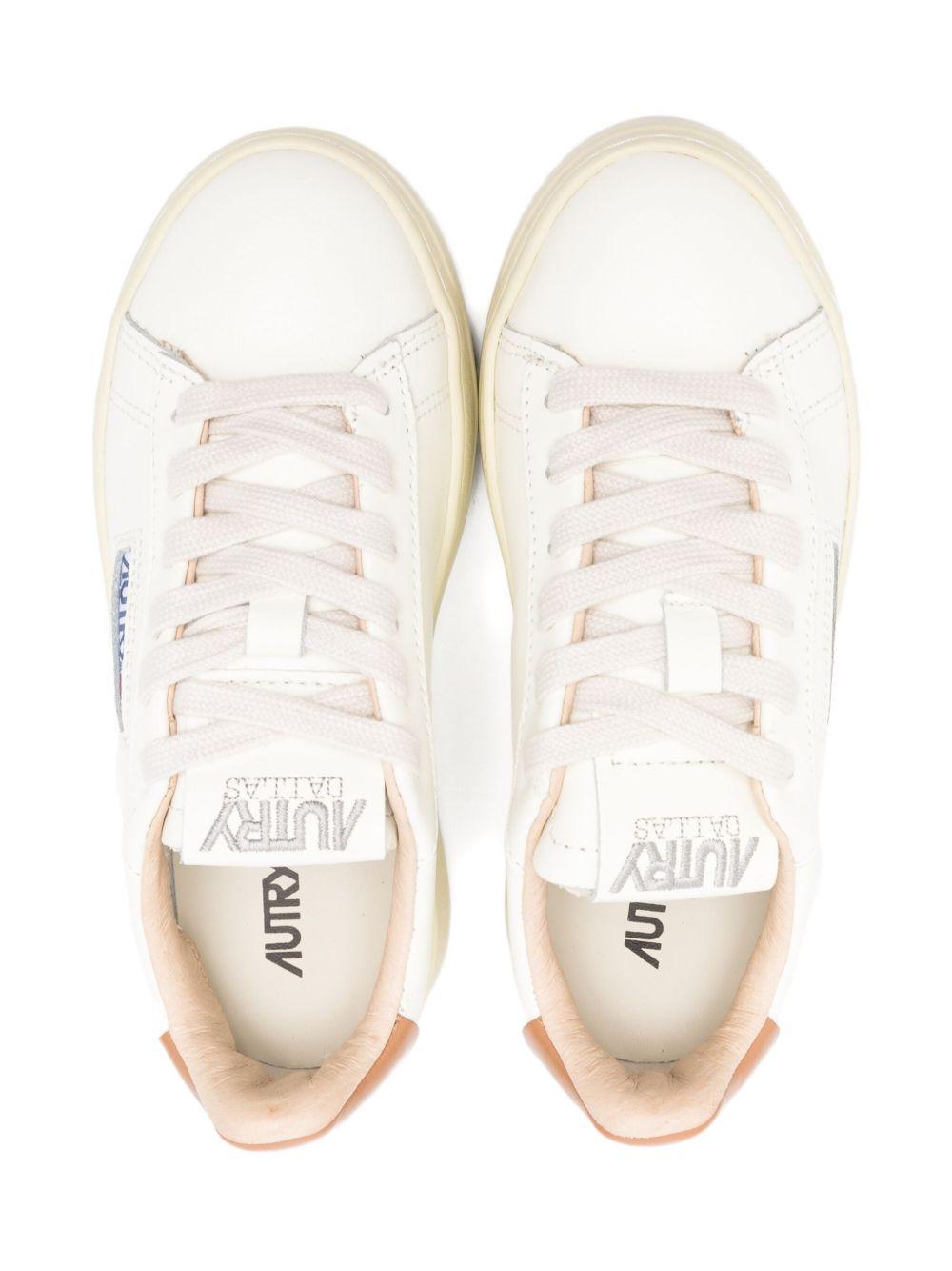 Sneakers per bambini Autry Kids bianco in pelle Dallas - Rubino Kids
