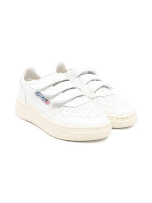 Autry Kids Medalist White Leather Sneakers for Children