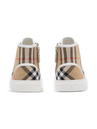 Sneakers per bambini Burberry Kids beige con caratteristico motivo Vintage Check all - over - Rubino Kids