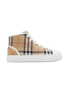 Sneakers per bambini Burberry Kids beige con caratteristico motivo Vintage Check all - over - Rubino Kids
