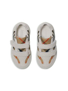 Sneakers per bambini Burberry Kids bianco con motivo a quadri - Rubino Kids