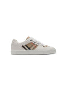 Sneakers per bambini Burberry Kids bianco con motivo Check - Rubino Kids