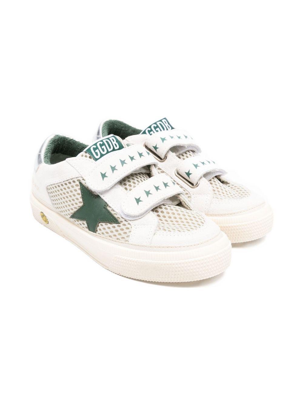 Sneakers per bambini Golden Goose Kids bianche con chiusure a strappo - Rubino Kids