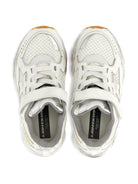 Sneakers per bambini Golden Goose Kids bianche con cinturino touch - Rubino Kids