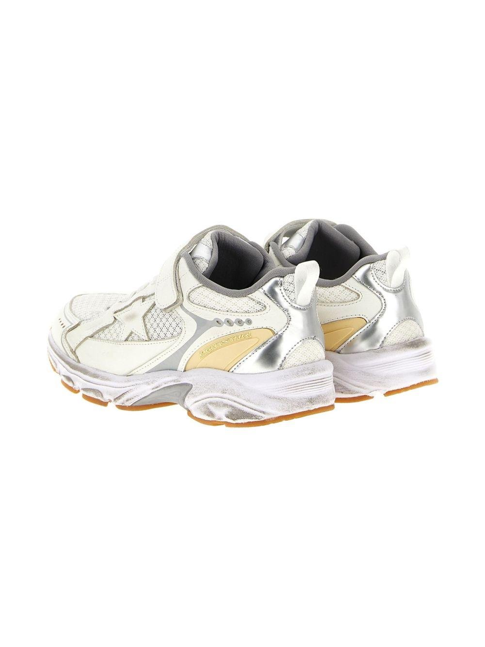 Sneakers per bambini Golden Goose Kids bianche con cinturino touch - Rubino Kids