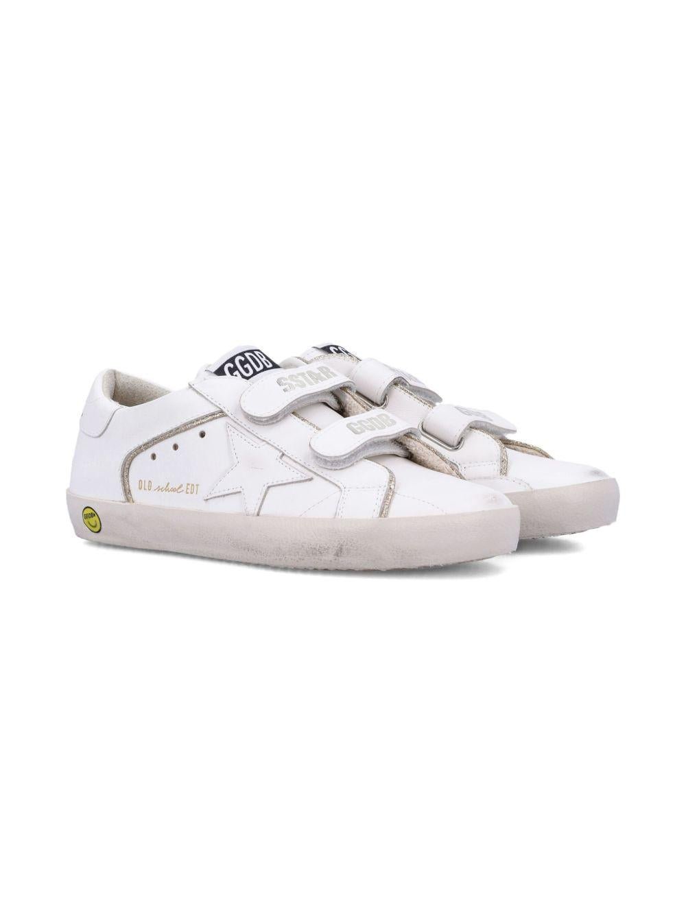 Sneakers per bambini Golden Goose Kids bianco a stella con chiusura a strappo - Rubino Kids