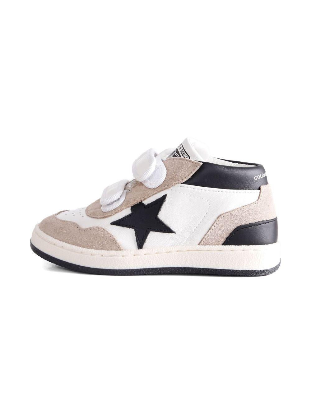 Sneakers per bambini Golden Goose Kids bianco con cinturino decorato con stella - Rubino Kids