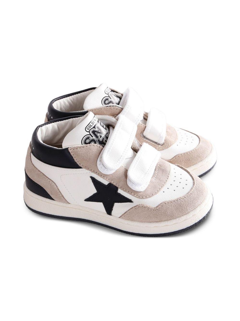 Sneakers per bambini Golden Goose Kids bianco con cinturino decorato con stella - Rubino Kids