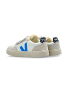 Sneakers per bambini Veja Kids bianche con chiusura frontale a strappo - Rubino Kids