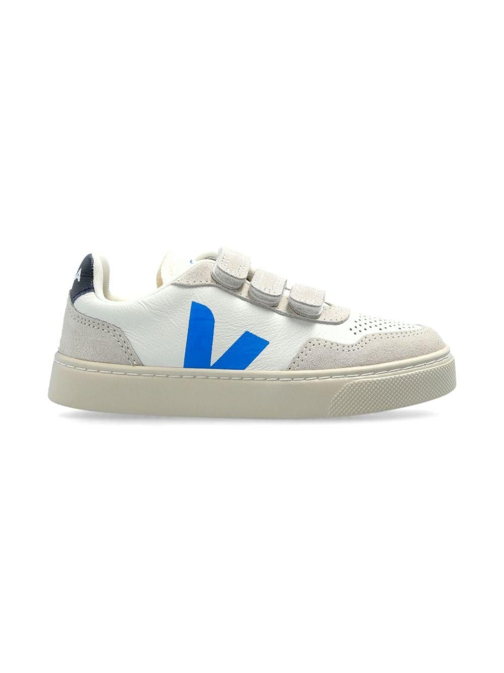 Sneakers per bambini Veja Kids bianche con chiusura frontale a strappo - Rubino Kids