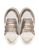 Sneakers per bambini Veja Kids bianche con dettagli pelle effetto metallizzato - Rubino Kids