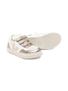 Sneakers per bambini Veja Kids bianche con dettagli pelle effetto metallizzato - Rubino Kids