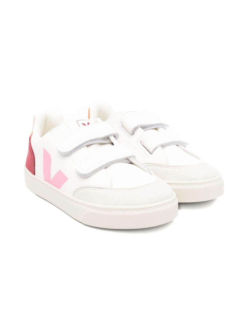 Sneakers per bambini VEJA Kids bianco con dettaglio logo V - Rubino Kids