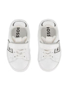 Sneakers per bambino BOSS Kids bianche con applicazione con logo - Rubino Kids