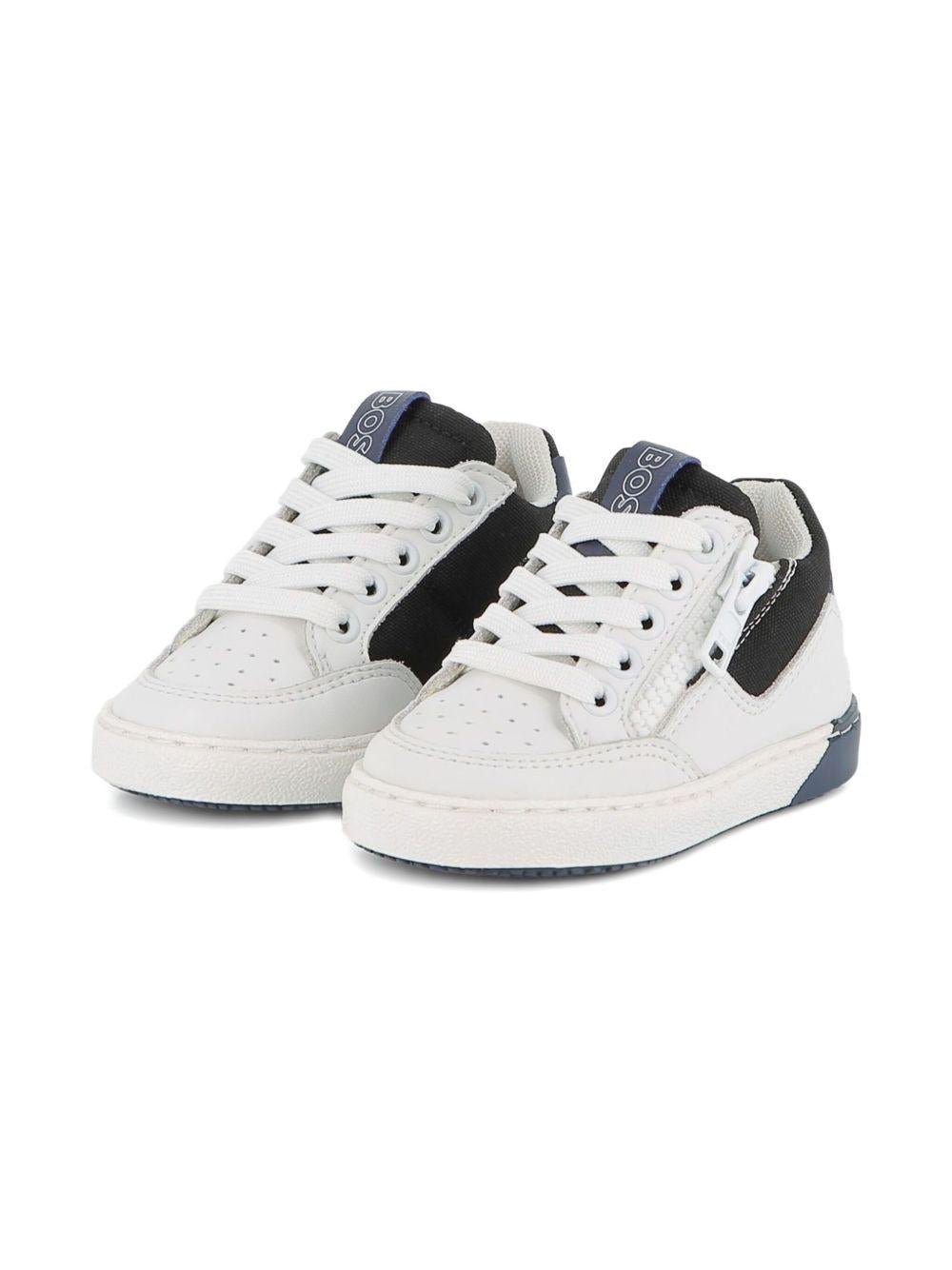 Sneakers per bambino BOSS Kids bianche con design a inserti - Rubino Kids
