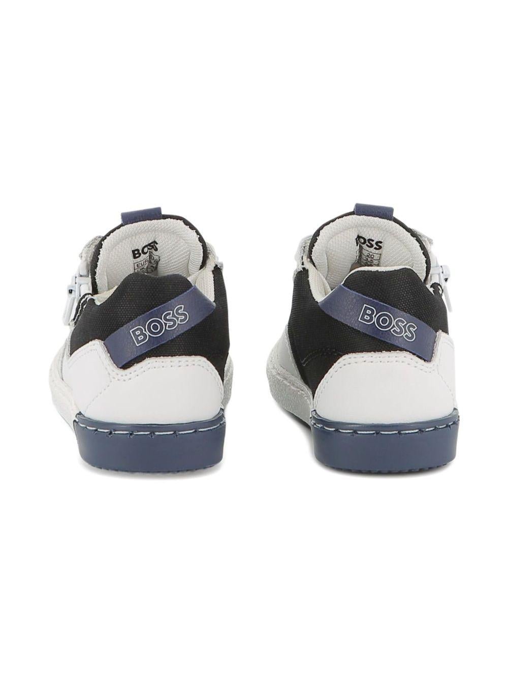 Sneakers per bambino BOSS Kids bianche con design a inserti - Rubino Kids