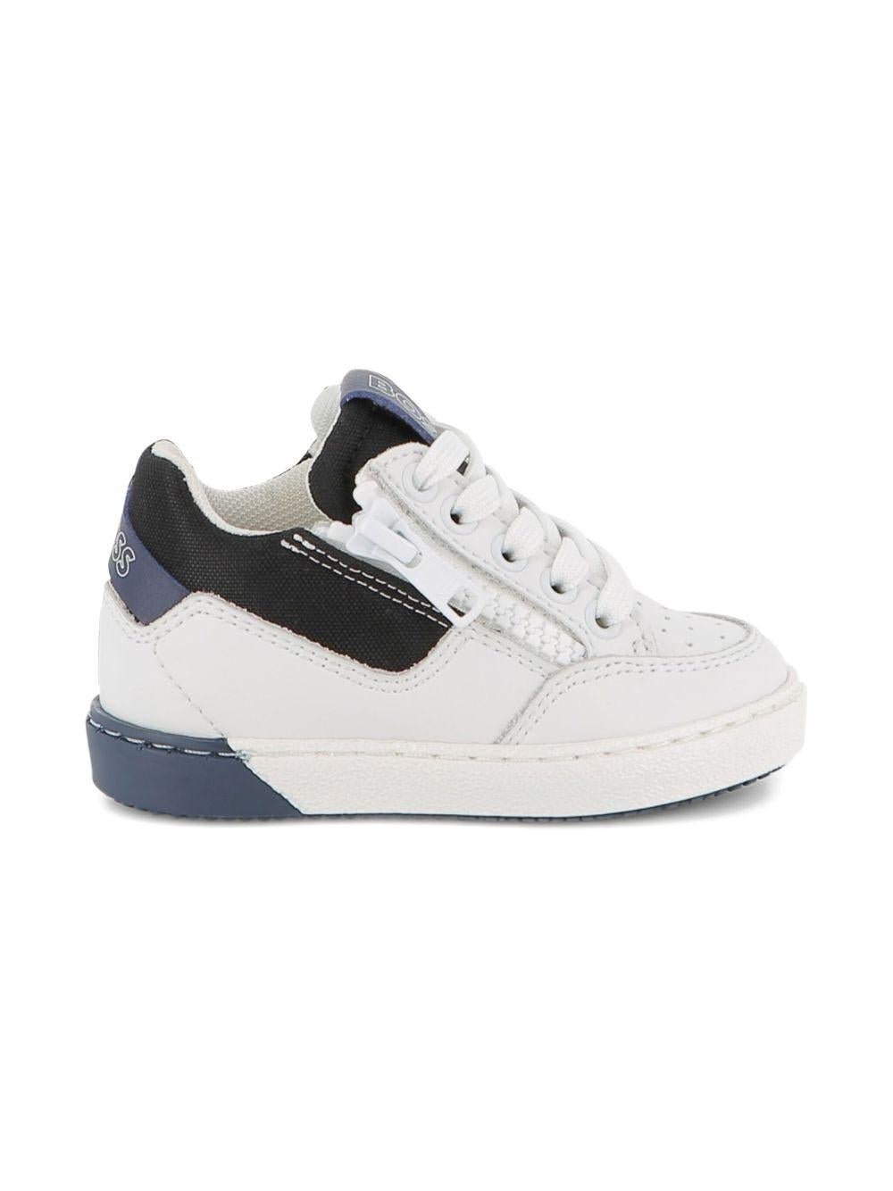 Sneakers per bambino BOSS Kids bianche con design a inserti - Rubino Kids