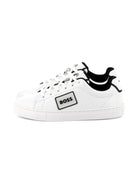 Sneakers per bambino BOSS Kids bianche con dettaglio con placca con logo - Rubino Kids