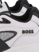 Sneakers per bambino Boss Kids bianche con inserti in rete - Rubino Kids