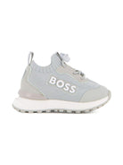 Sneakers per bambino Boss Kids grigie con dettaglio logo - Rubino Kids