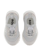 Sneakers per bambino Boss Kids grigie con dettaglio logo - Rubino Kids