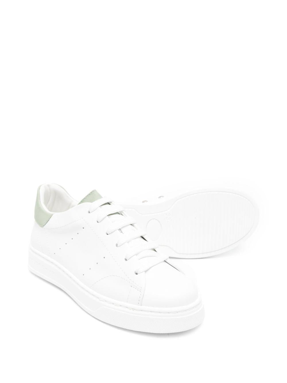 Sneakers per bambino Colorichiari bianche con dettaglio tallone verde - Rubino Kids